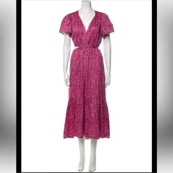 NWT XIRENA Gabrielle Dress in Pink Flora 💗 Large - Picture 5 of 14